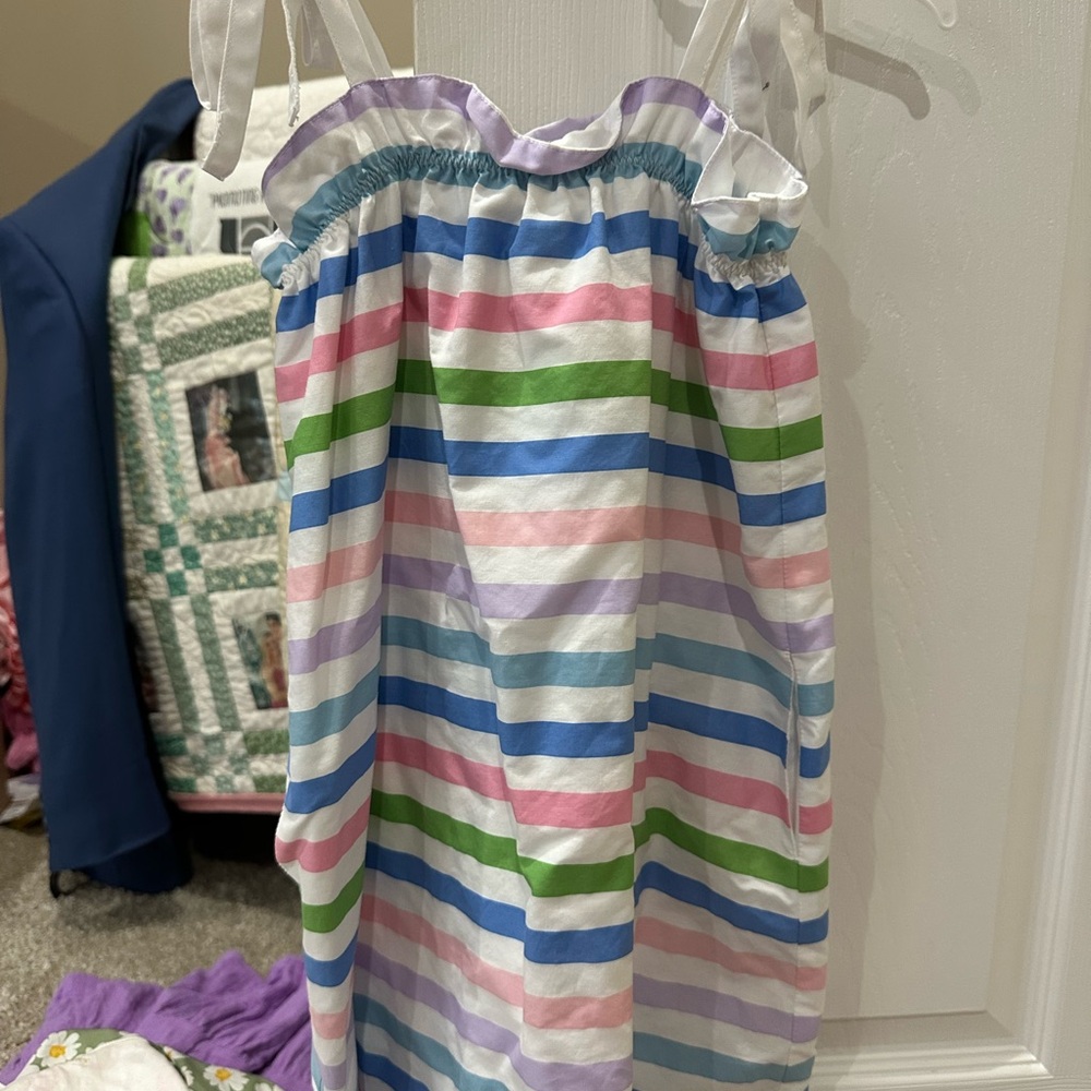 Colorful Striped Sleeveless Dress